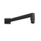 Square 12 Inch Shower Arm in Matte Black Finish